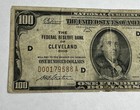 1929  100 National Currency The Federal Reserve Bank Of Cleveland Ohio