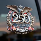 Usa 250th Anniversary Semiquincentennial 1776-2026 Car Window Decal  American