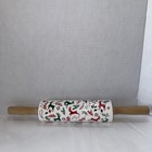 Ultra Rare  Christmas Reindeer Ceramic Rolling Pin Holiday Decor    vintage Style   
