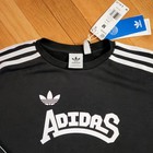 New Adidas Youth Big Girl Fleece Crewneck Sweatshirt  Black  ym - 10 12 