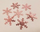 100 Pcs Vintage Snowflake Sequins 25mm 1-inch Metallic Pink For Sewing Or Crafts