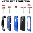 For Iphone 6 6s 7 8 Plus Shockproof Hard Cover Case Belt Clip   Screen Protector