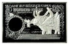 1947 Belgian Congo 100 Francs Colonial Banknote Elephants Silver Mini Ingot