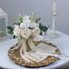 Wedding Bouquet Bridal Champagne And White Roses 6 1 2 