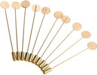Luckycivia 40 Pcs Silver Gold Tone Round Tray Lapel Pin Stick  Blank Brooch Pin