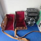 Vtg Yashica Model D Tlr Film Camera 80 Mm Lens   Original Box Leather Case Cover