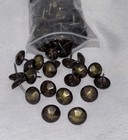 108 Nos Antique Vintage 1920s Domed Hammered Brass Upholstery Tacks Nails 5 8 