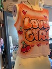 Inawly Women s Summer Cartoon Letter Printed Slim Fit Tank Top    