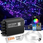 Dual Color Twinkle 1200pcs Starlight Headliner Kit 3m Fiber Optic Star Lights
