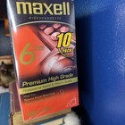Maxell Premium High Grade T-120 6 Hour Vhs Video Cassette 10 Pack- Sealed