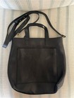 Madewell The Zip-top Transport Tote Crossbody Bag True Black Leather