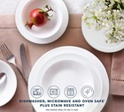 Corelle Winter Frost White 12 Piece Dinnerware Set Service For 4 Glass Dishes