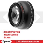 Opteka 58mm 0 43x Hd Super Wide Angle Lens With Macro For Canon Eos Dslr Cameras