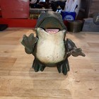 Frog Toad Mechanical Piggy Bank Cast Iron Reptile Snake Collector 3  Pounds 