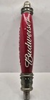 Budweiser Large Red Beer Tap Handle Raised Letters Signature Emboss Man Cave