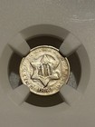 1852 Silver Three Cent Piece Ngc Vf35
