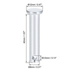Single Hole Clevis Pins 8mm X 40mm Flat Head Zinc-plating Solid Steel Pin 20pcs