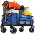 460lbs Heavy Duty Collapsible Wagon With All-terrain Wheels 280l Foldable Cart