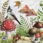 Two Individual Paper Luncheon Decoupage Napkins Moss   Oak