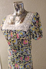 Vintage 1930 s-40 s  fashion Frocks  Floral Print Dress