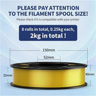 Sunlu Pla 3d Printer Filament Bundle 1 75mm 8 Pack 2kg Total Vacuum Sealed