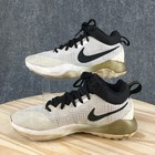 Nike Shoes Womens 9 Zoom Rev 2017 Basketball Sneakers White Gold Mesh 897626-107