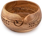Acacia Wood Yarn Bowl Holder  hand Carved Yarn Bowls For Diy Knitting Crocheting