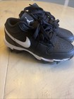 Nike Air Jordan 1 Mid Black White Baseball Cleats Shoes Boys Size 12c Hf6885-001