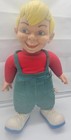 Vintage Boy Doll Red Shirt Teal Overalls Cute Freckled Face Collectible Toy