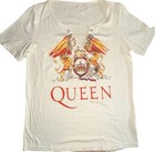 Queen Classic Crest Logo Beige T-shirt Women s Size Small Classic Rock Band Tee