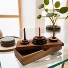Tower Of Hanoi 9 Rings Wooden Brain Teaser Puzzle