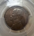 1913- R 5c Pcgs Md63bn Italy Dot Nice Toning Dark Red Metallic   lpatina 3 3 Pop