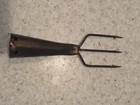 Vintage Three-prong Metal Fishing Spear Black 5 1 2  Barbed Tips  Frog  Spear