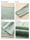 Shewin Womens Sweaters Casual Crewneck Long Batwing Sleeve Pullover Sweate 73108