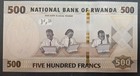 2019 Rwanda 500 Francs P42  Bg5275   