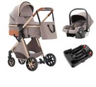    luxury 3-in-1 Baby Stroller Travel System   Adjustable  One-click Fold   