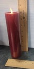 Luminara Real Flame Effect Flameless Candle Deep Red Christmas New In Box