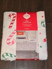 Merry Moments Vinyl Table Cloth 60x84 Oblong Christmas Holiday Tablecloth New