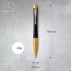 Parker Urban Series Matte Black gold Clip Fine  f  Nib Ballpoint Pen Blue Ink