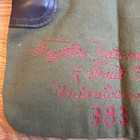 Rare Green Canvas  Bank Money Bag   383  Fayette National Bank 8x12 Wrong Key