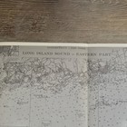 Vintage Nautical Navigation Plotting Chart Map Long Island Sound 36 x24 