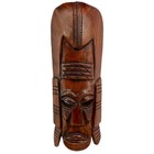 Wood Tiki Hand Carved Wall Mask 9 5  Polynesian Hawaiian Tribal Decor Vintage
