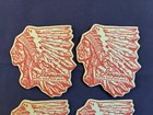 4 Vintage Beer Coasters Iroquois Brewing Indian Head Die-cut Lot  1 Usa B276