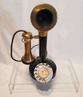 Antique 1922 Candlestick Telephone Ericsson Brass  Bakelite Straight Usa swedish