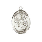 Pewter Saint Matthew The Apostle Medal Pendant 24  Lobster Claw Chain Necklace