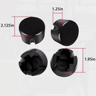 4pcs 1-1 4  Caster Wheel Pads Fits Antique Singer Treadle Sewing Machine Black