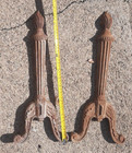 Antique Vintage Cast Iron Andirons