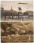 Wwi Era German Postcard Lot Featuring Zeppelins