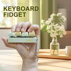 Keyboard Fidget Toy  Akascord Finger Clicker Keychain Green   Yellow 