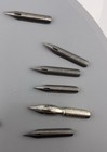 Vintage Calligraphy Pen Nibs Set Of 9- Spencerian  Falcon  Rexall  Zanerian-